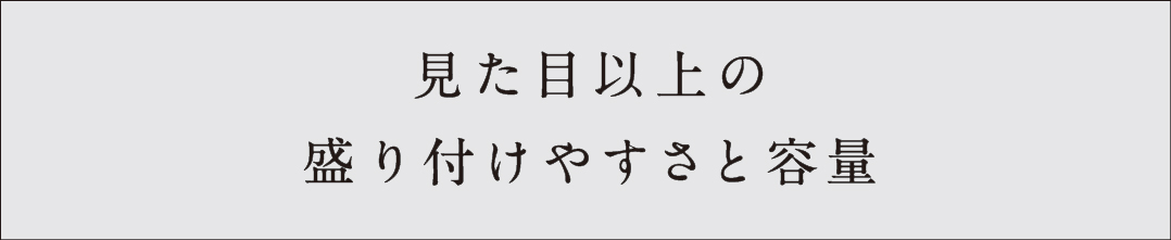 見た目以上の盛り付けやすさと容量